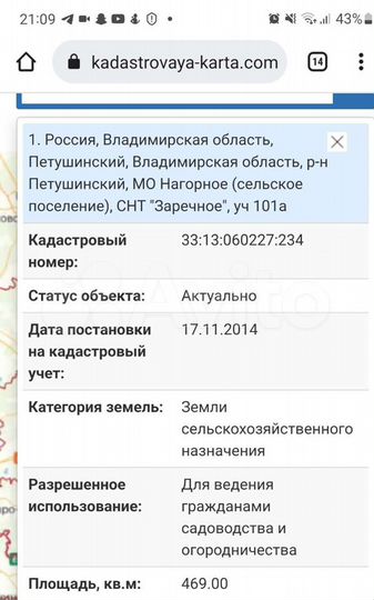 Участок 5 сот. (СНТ, ДНП)