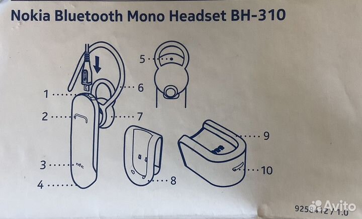 Микронаушник капсульный Nokia Bluetooth