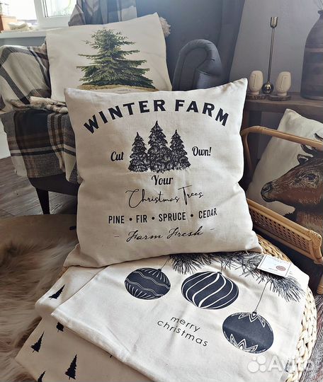 Чехол чехол на подушку HM home H&M Zara home