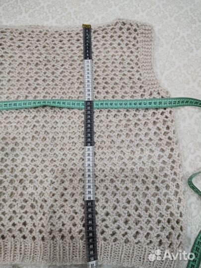 Жилет вязаный тепленький 48