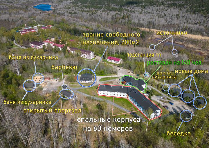 Гостиница, 3500 м²