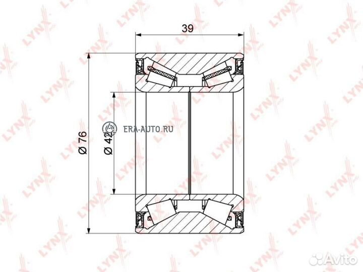 Lynxauto WB-1340 Подшипник ступицы задний (с ABS