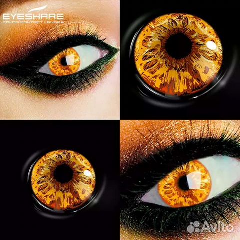 Линзы с красивым эффектом. Новые, без диоптрий