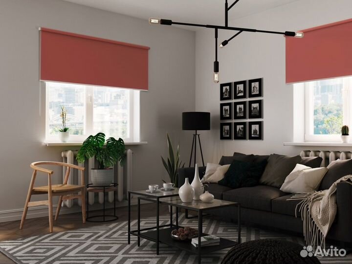 Рулонные шторы Коричневые RAL5104