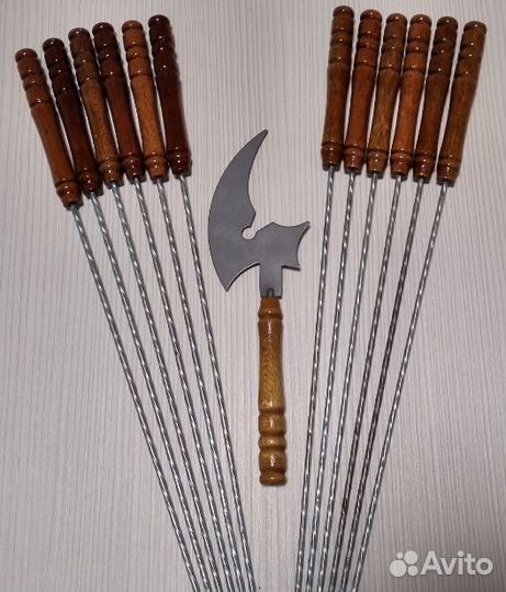 Шампур с Деревянной Ручкой Орех Нержавеющая сталь