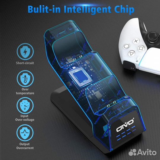 PS5 Зарядная Станция для 2 DualSense IV-P5233 Oivo