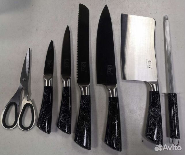 Набор кухонных ножей с подставкой