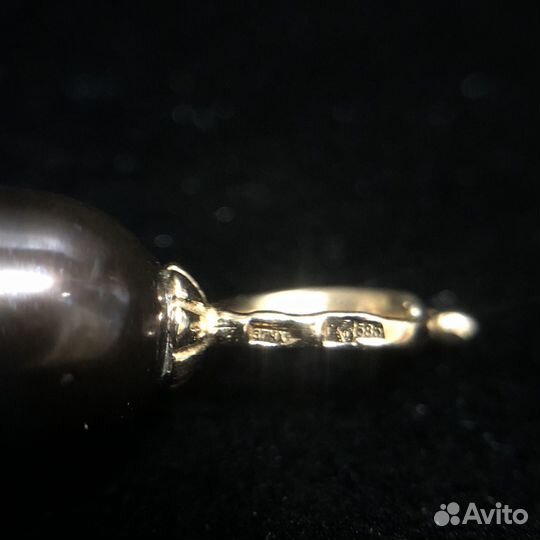 Подвеска черная жемчужина 585