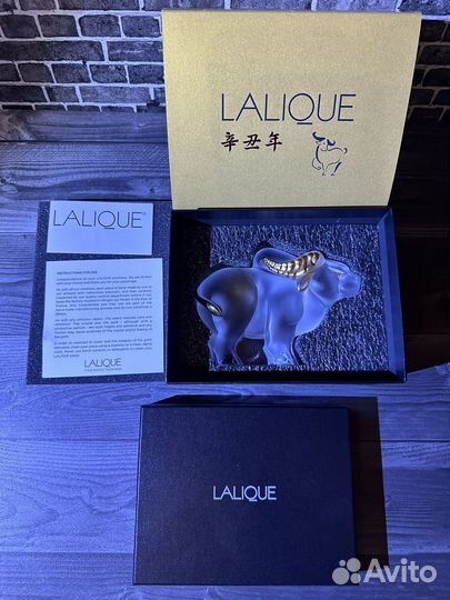 Lalique buffalo бык скульптура, статуэтка