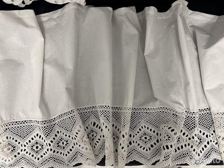 Старинный подзор на окна занавеска