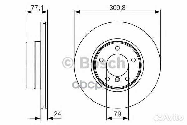 Диск тормозной перед 0986479S29 Bosch
