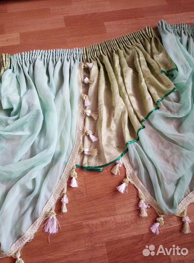 Ламбрекен зелёное салатный