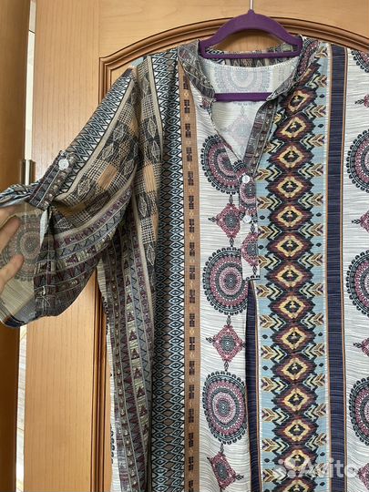 Туника бохо винтаж Италия 56 58 размер