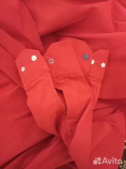 Рубашка мужская тёмно красная