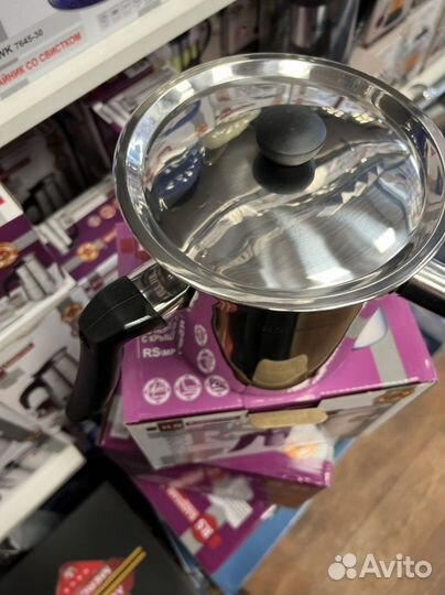 Молочник из нержавеющей стали с крышкой 2л