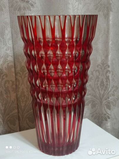 Ваза цветной хрусталь СССР
