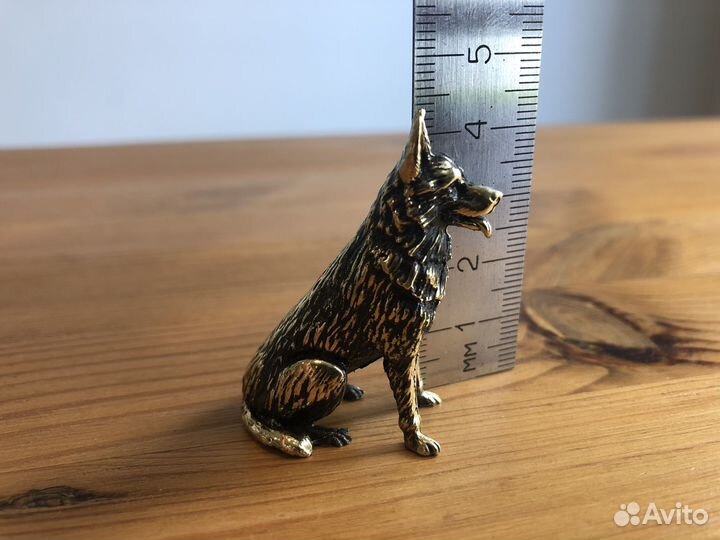 Фигурка Статуэтка Овчарка бронза