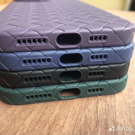 Чехол на iPhone 11/12/13/14/Pro/Pro Max плетеный