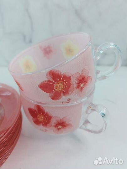 Чайно-кофейный набор 160 мл. Luminarc Poeme Rose П