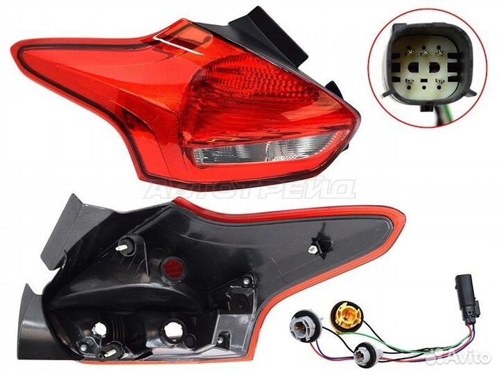 Фонарь задний Ford Focus 14-19 (Слева / 3 /5D HBK)