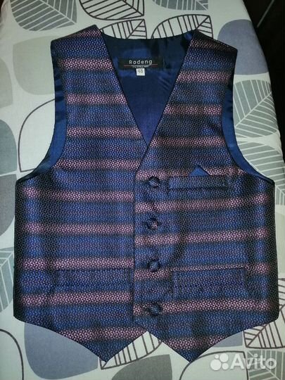 Костюм-тройка рубашка брюки жилет рост 110