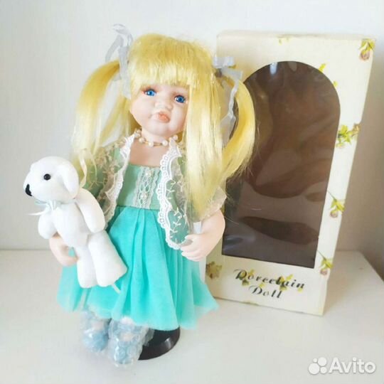 Интерьерная фарфоровая кукла,новая,30см