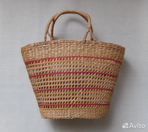 Сумка корзинка плетеная СССР