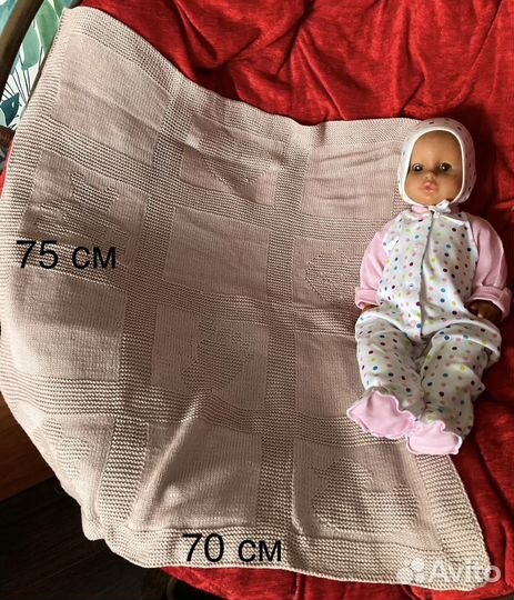 Плед детский вязаный ручная работа