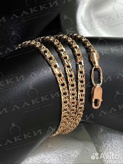 Золотая цепь Бисмарк 585 проба 8.21 гр / 55