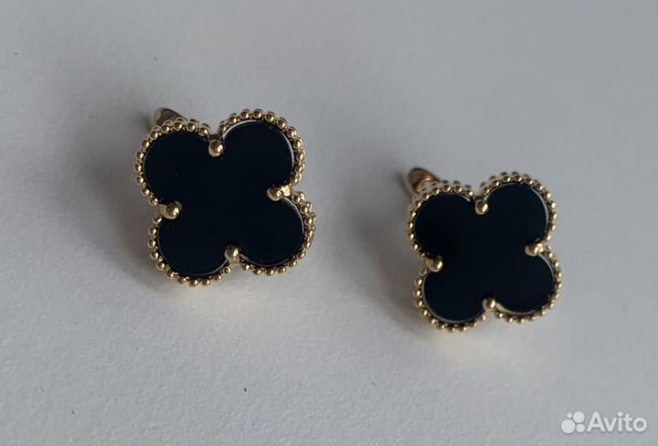 Серьги клевер Van Cleef