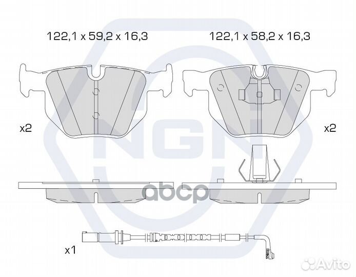 Колодки тормозные дисковые керамические зад