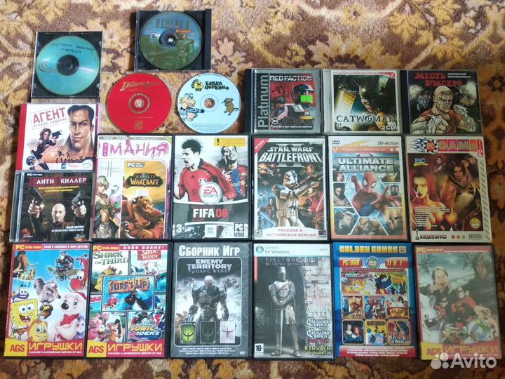 CD и DVD диски с играми