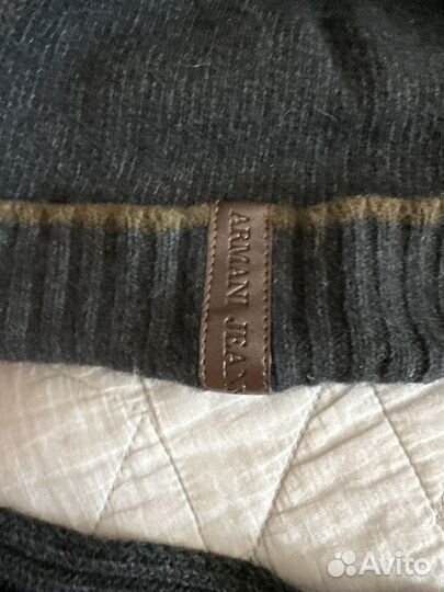 Мужской комплект шапка и шарф armani jeans