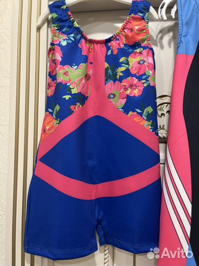 Слитный спортивный купальник для девочек