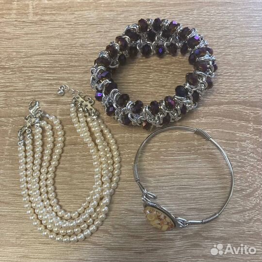 Браслеты 2 штуки жемчуг бижутерия
