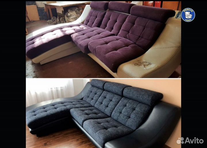 Перетяжка мягкой мебели