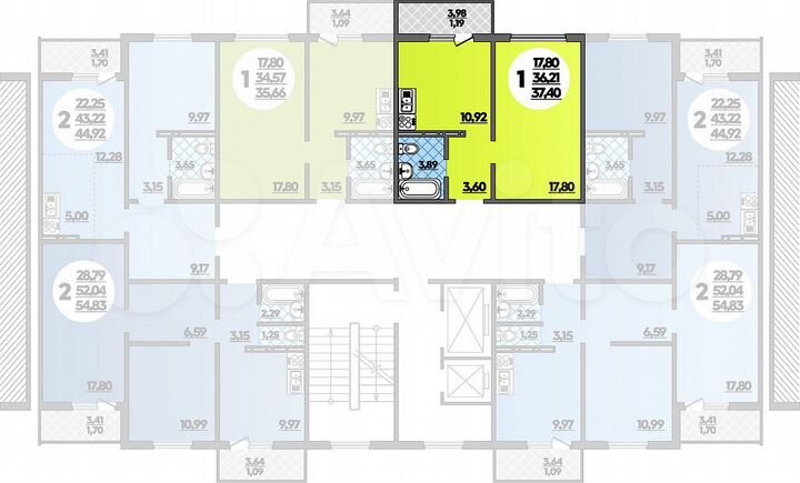 1-к. квартира, 37,4 м², 10/16 эт.
