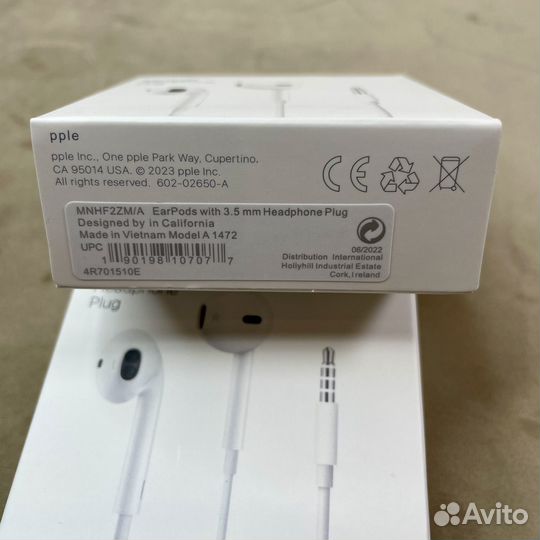 Проводные наушники EarPods AUX mini Jack 3,5 mm