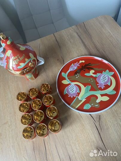 Ликерный набор «золотой олень» Дулево