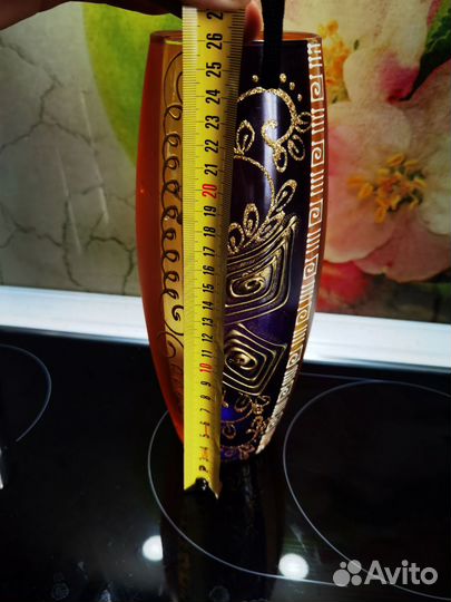 Ваза цветное стекло винтаж