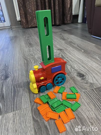 Игрушка Паровоз поезд домино