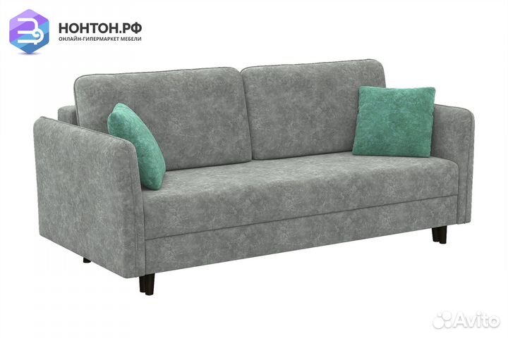Диван пантограф Тедди аквамарин / серый