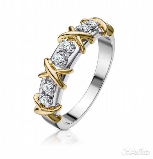 Кольцо из комбинированного золота