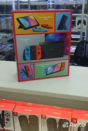 Nintendo Switch Oled Neon прошитая +256gb
