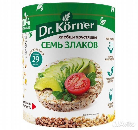 Хлебцы Dr. Korner 7 злаков 100г Хлебпром