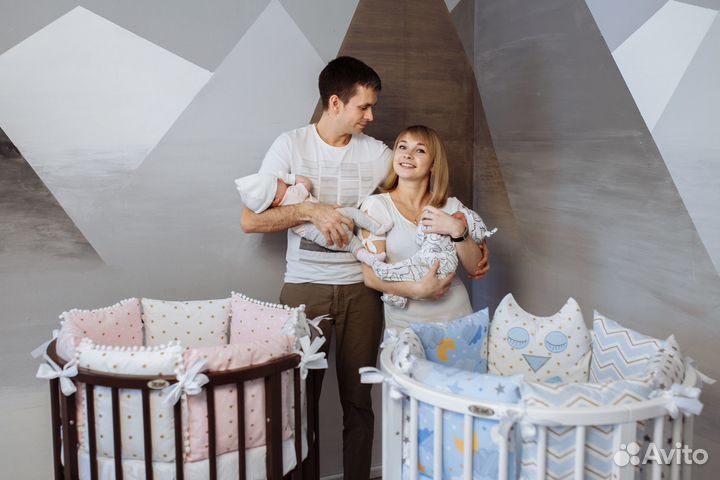 Круглая кровать-трансформер 8в1 Kinderie Dreams St