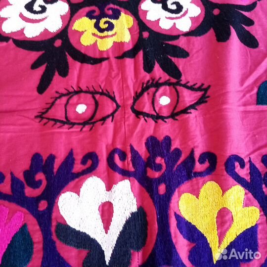 Узбекское винтажное Сюзане. Панно, покрывало. 06