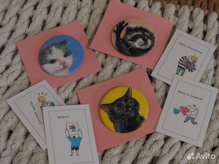 Значки 5,6 см ручная работа. Мемы