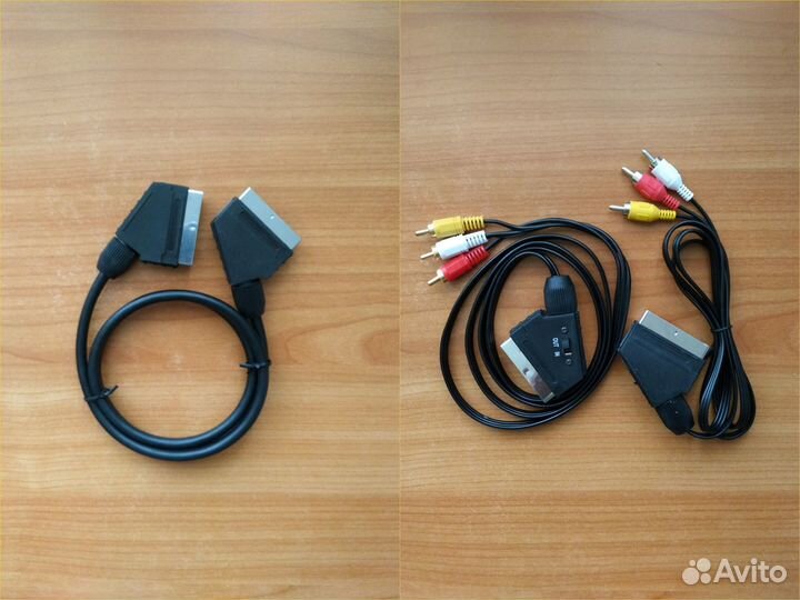 Кабель Scart тюльпаны