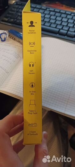 Наушники type c